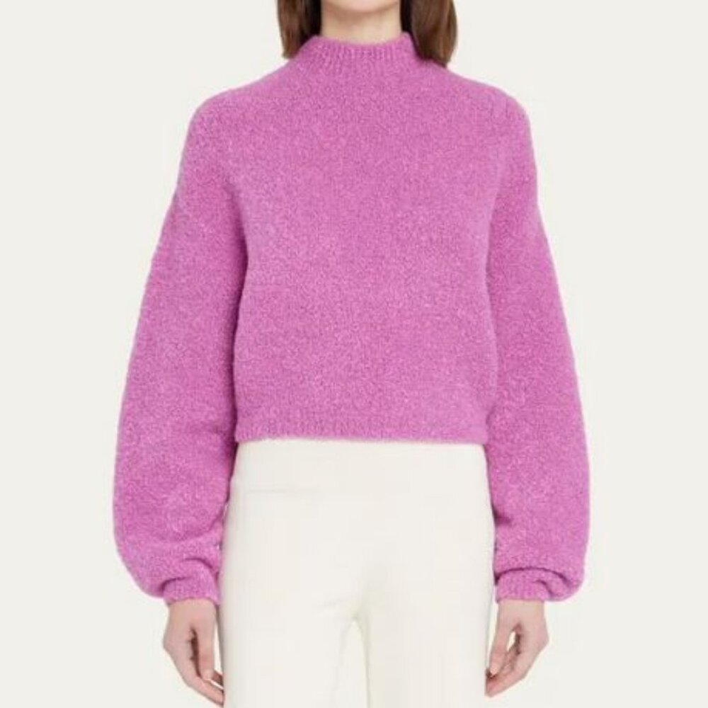 *NEW LAPOINTE Cropped Boucle Sweater Size XS